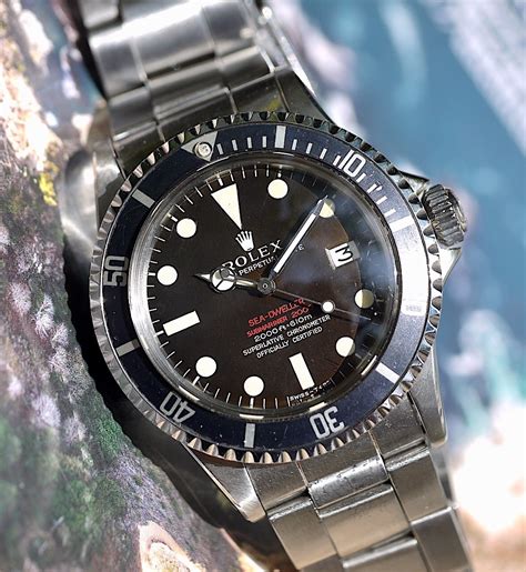 rolex sea dweller double red replica|rolex sea dweller bezel.